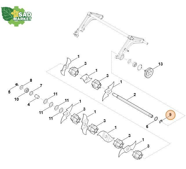 Шайба стопорная колеса садового трактора STIHL 6127.0 ZL 94606241500 фото