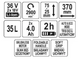 Газонокосилка аккумуляторная YATO YT-85222 SET YT-85222 фото 8