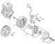Пружина розтягнення муфти зчеплення мотокоси STIHL FS38, FS44, FS55, FS56 41401627901 фото 2