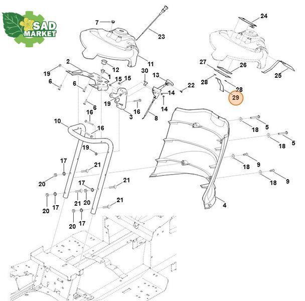 Джгут дротів блоку керування тракторів STIHL RT 6112/6127 61704401950 фото