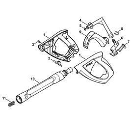 Пістолет-розпилювач для мінімийок STIHL RE 108, RE 118, RE 119, RE 128 Plus (49155001320) 49155001320 фото