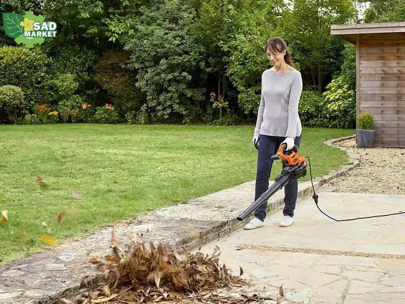 Пылесос-воздуходувка садовый электрический BLACK+DECKER BEBLV 300 BEBLV300 фото