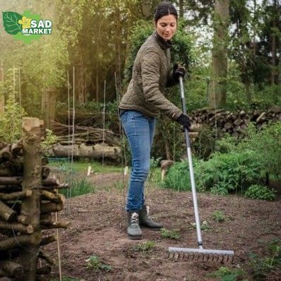 Граблі сталеві з ручкою Fiskars Ergonomic&trade;, 36 см (135510) 1000652 фото