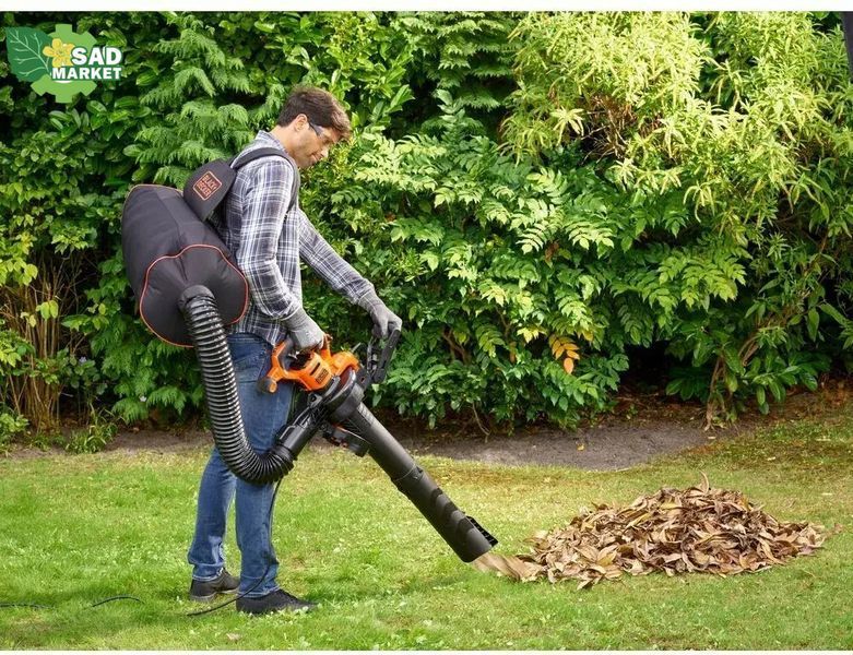 Пилосос-повітродувка садовий електричний BLACK+DECKER BEBLV 301 BEBLV301 фото