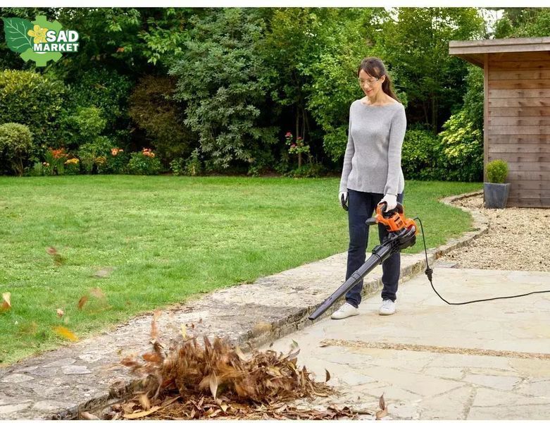 Пилосос-повітродувка садовий електричний BLACK+DECKER BEBLV 301 BEBLV301 фото
