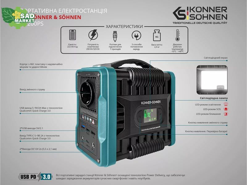 Зарядная станция Konner&Sohnen KS 200PS (старая версия) KS 200PS фото