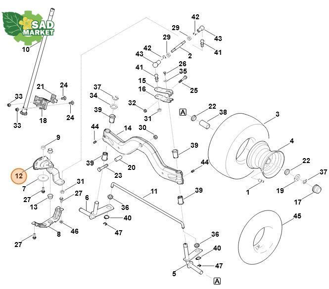 Зубчатий сектор трактора газонокосарки STIHL RT 4082 та VIKING MR 4082. 61407803601 фото