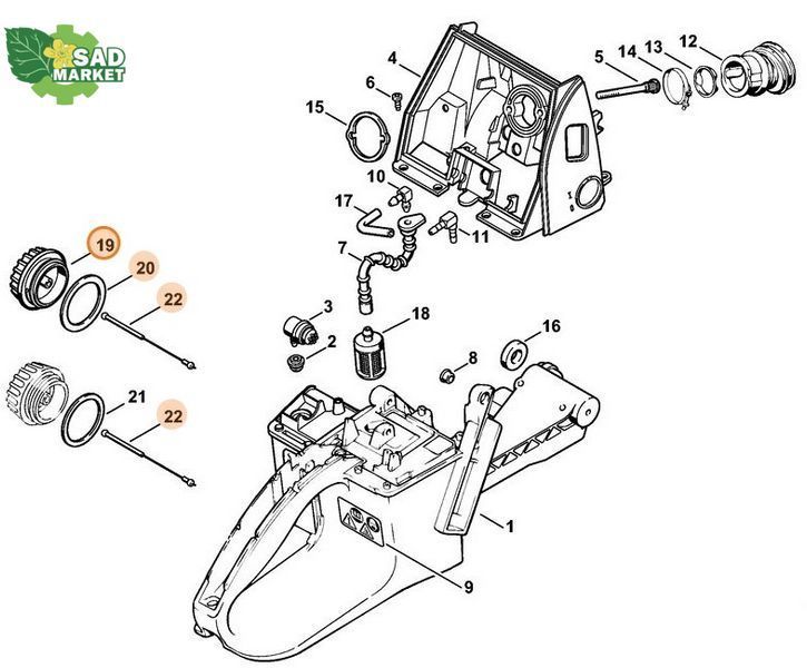 Пробка топливного бака бензопилы STIHL STIHL MS 650, STIHL MS 660 00003500509 фото