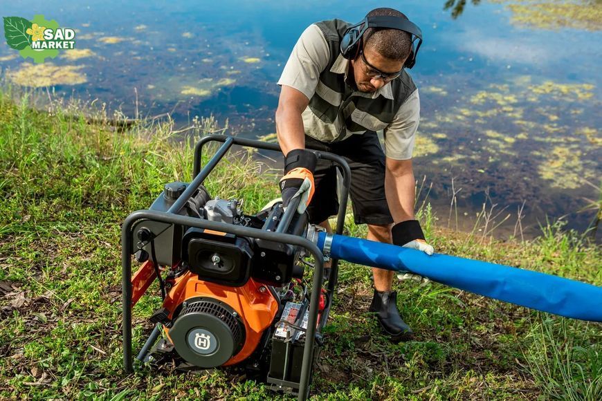 Мотопомпа для чистой воды Husqvarna W80DE (дизельная) 9708393-01 фото