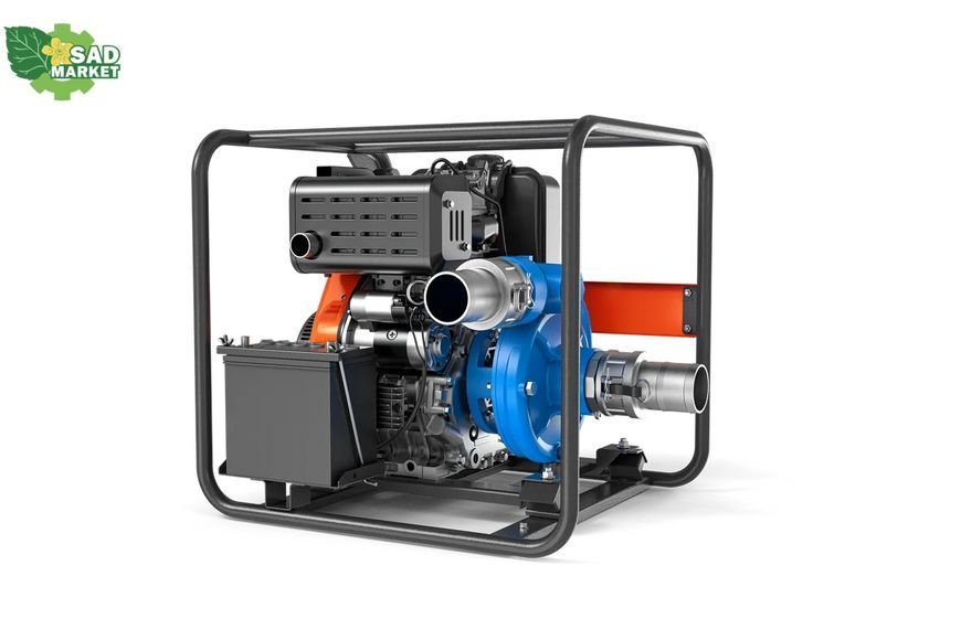 Мотопомпа для чистой воды Husqvarna W80DE (дизельная) 9708393-01 фото