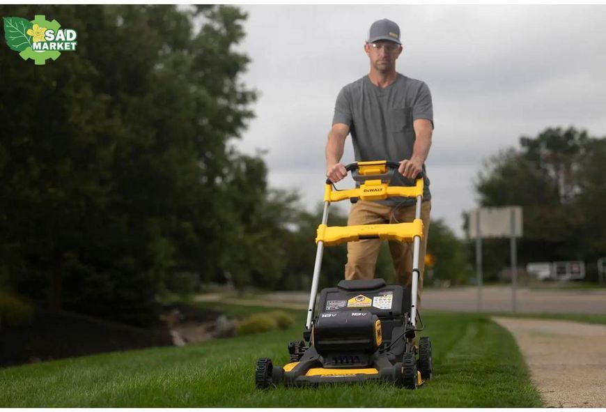 Газонокосилка аккумуляторная DeWALT DCMWSP156W2, 2х18 В XR Li-lon 8 Аг DCMWSP156W2 фото