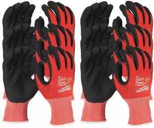 Перчатки с защитой от порезов 1-го уровня MILWAUKEE XL/10, 12 шт (4932471616) 4932471616 фото