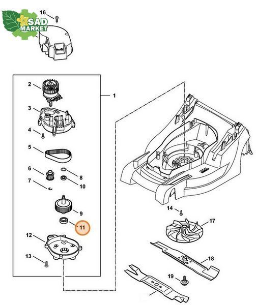 Подшипник шариковый 6003-2RS STIHL/VIKING 95030035330 фото