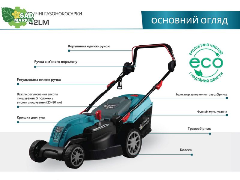 Газонокосарка електрична Konner&Sohnen KS 42LM KS 42LM фото