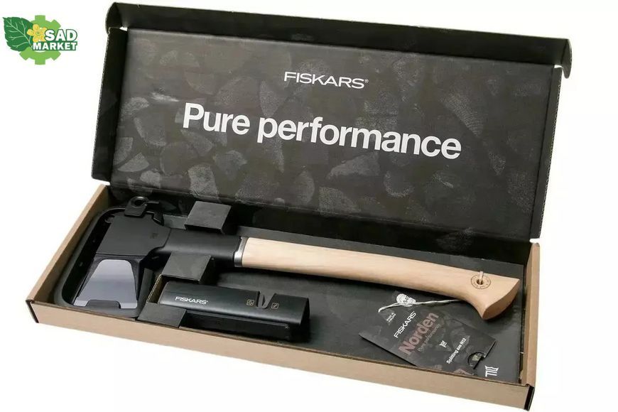 Набор топор-колун + точилка Fiskars Norden N12 526 мм 1.3 кг (1052277) 1052277 фото