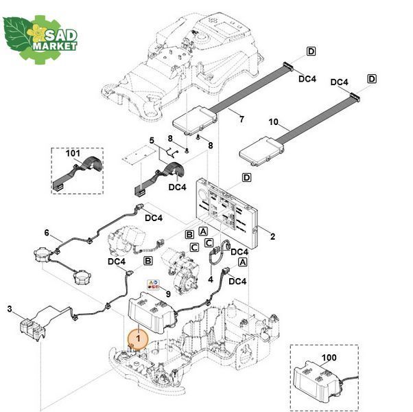 Аккумуляторная батарея STIHL AAI 100 к газонокосилкам-роботам 63010071007 фото