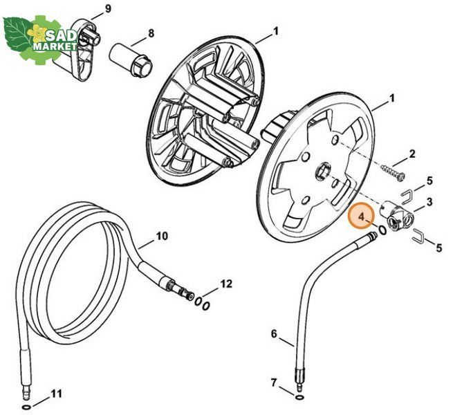 Уплотнительное кольцо круглое 14,3х2,4 мойки высокого давления STIHL RE 128/142 96459487996 фото