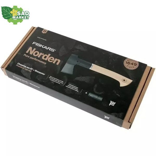 Набор топор + точило Fiskars Norden N7 386 мм 0.791 кг (1051146) 1051146 фото