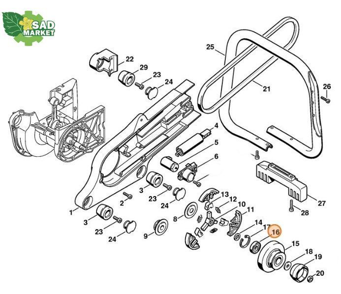 Подшипник муфты сцепления для бензореза STIHL TS 400/420 95030036310 фото