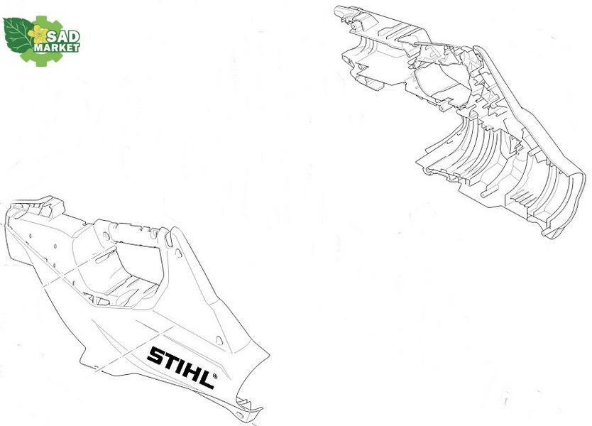 Корпус рукоятки STIHL BGA 86 BA027901000 фото