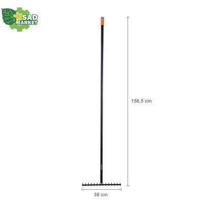 Грабли стальные с ручкой Fiskars Solid&trade; 1016036 фото