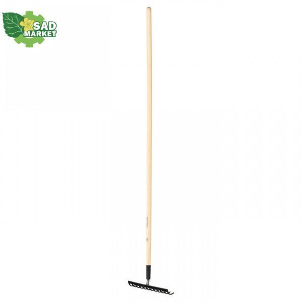 Грабли стальные с ручкой для грунта Fiskars Solid, 12 зубцов 1014811 фото