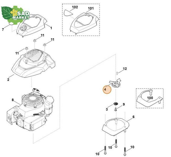 Шкив клинового ремня для аэратора STIHL RL 540 62907002512 фото