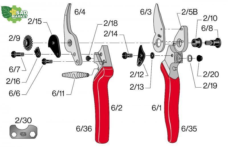Лезо змінне до секатора Felco 6, 12, 6СС 6/3 фото