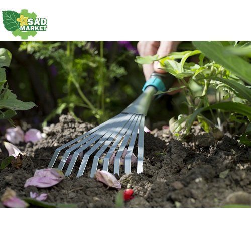 Грабли стальные ручные Gardena Comfort Ergo, 12 см 08956-20.000.00 фото