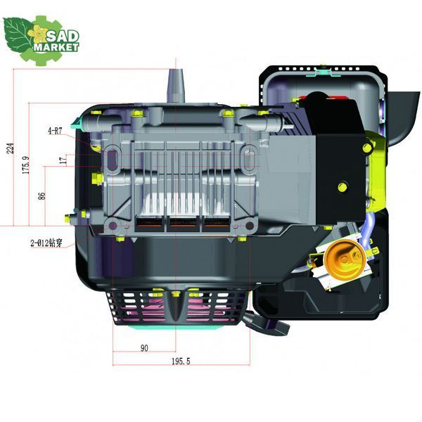 Двигатель бензиновый LIFAN KP460E (3А) KP460E_3A фото