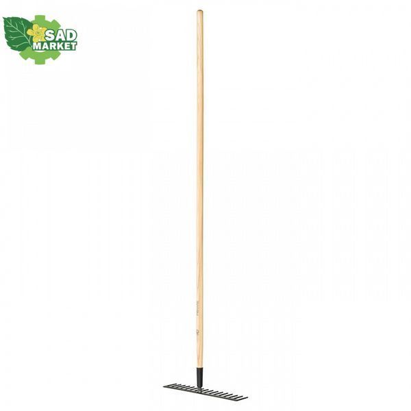 Грабли стальные с ручной для грунта Fiskars Solid, 16 зубьев 1011600 фото