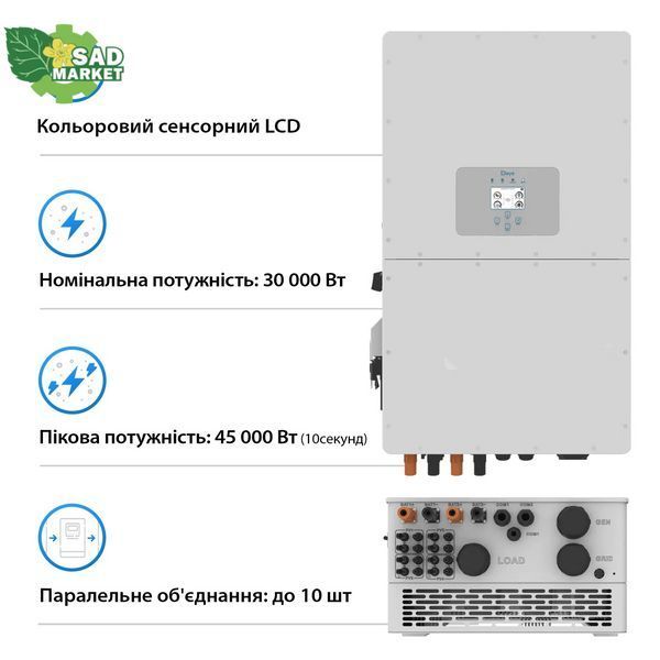 Інвертор гібридний Deye SUN-30K-SG01HP3-EU-BM3 (30 kW, 3 фази, 3 MPPT, HV) sun_30k_3 фото