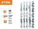 Ланцюг 6"/15см, 1/4"P, 1,1 мм; 38Е, STIHL Picco Micro3 71PM3, 71PM338E 36700000038 фото 3