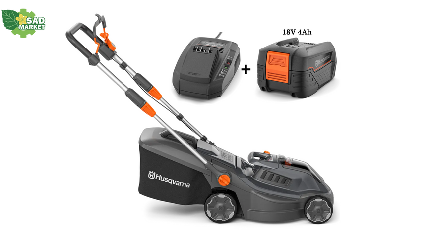 Газонокосарка акумуляторна Husqvarna Aspire LC34-P4A KIT (АКБ+ЗП) 9706483-03 фото
