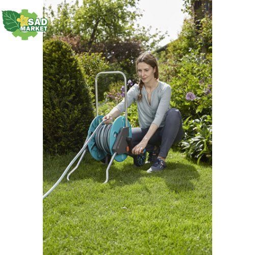 Тележка для шланга Gardena AquaRoll M Set + комплект для полива, 20 м 18513-20.000.00 фото