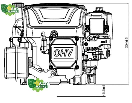 Двигун бензиновий HUSQVARNA HS413AE (короткий вал) 5296660-01 фото