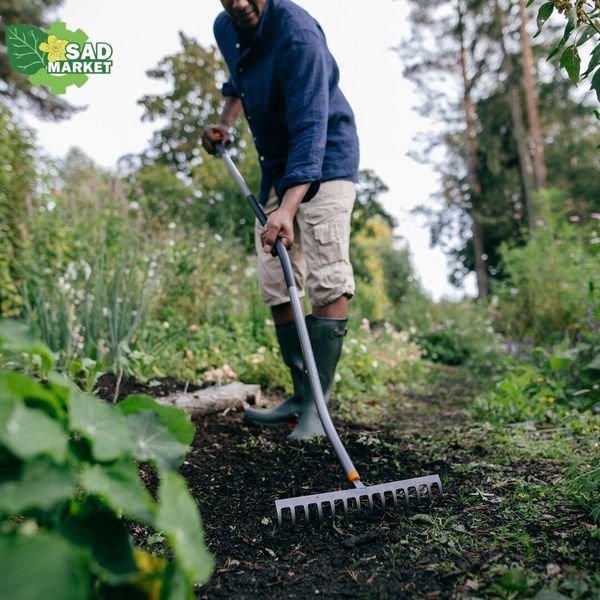 Грабли стальные S-ручка Fiskars Ergonomic (1077112) 1077112 фото