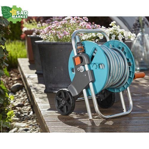 Візок для шланга Gardena AquaRoll S + комплект для поливу, 20 м 18502-50.000.00 фото