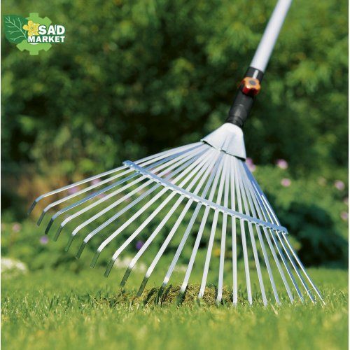 Грабли стальные веерные Gardena Combisystem, 50 см 03102-20.000.00 фото