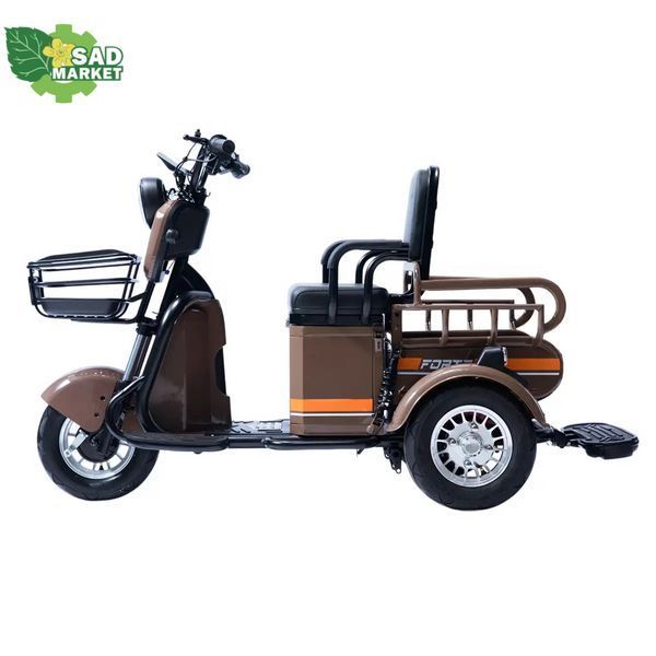 Трицикл акумуляторний FORTE CARGO-P650 (коричневий) 145244 фото