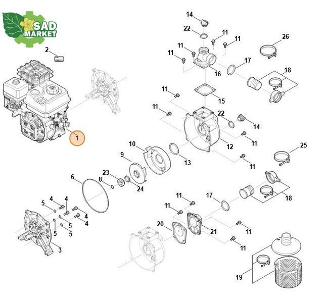 Двигатель бензиновый STIHL EHC 605.0 (EHC605-0001) VB030111800 фото