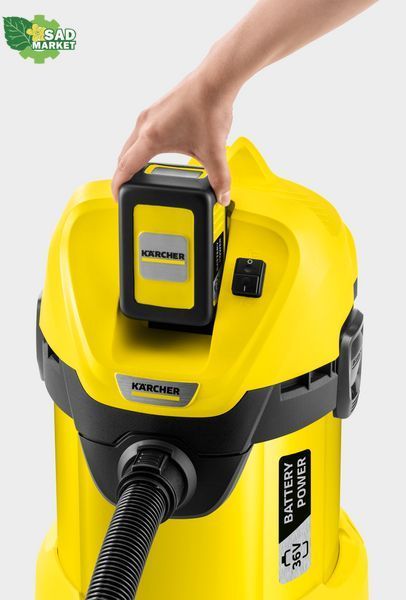 Пилосос господарський акумуляторний Karcher WD 3 Battery 1.629-910.0 фото
