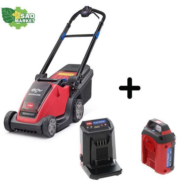 Аккумуляторная газонокосилка TORO eL43PST, 60V. SET 21843 фото