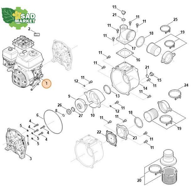Двигатель бензиновый STIHL EHC 705.0 (EHC705-0001) VB050111800 фото