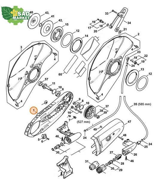Соединительная деталь бензореза STIHL TS 420, TS 500i-A. 42387010202 фото