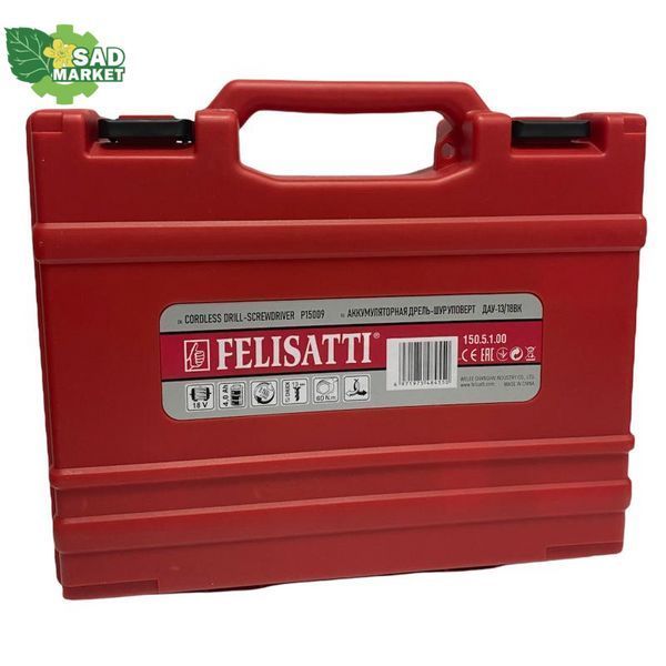 Дрель-шуруповерт аккумуляторный Felisatti ДАУ-13/18ВК/P15009, 18В ДАУ-13/18ВК/P15009 фото