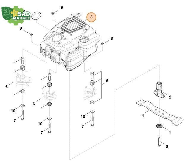 Двигатель бензиновый STIHL EVC 200.5 C (EVC200-0011) WB410111800 фото