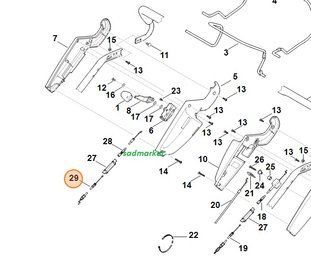 Трос регулировки скорости газонокосилки STIHL RM 545.1 VM 63407007560 фото