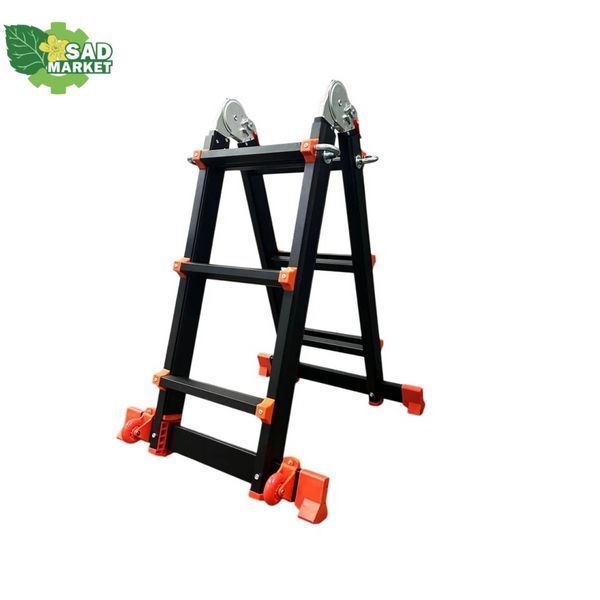 Лестница-трансформер телескопическая GTM KMP403D 4*3 алюминиевая, 2,9 м KMP403D фото