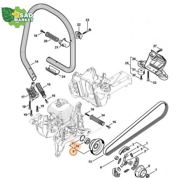 Шків ремінний STIHL TS 420, TS 500i-A 42387608500 фото